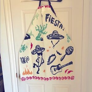 Festive Fiesta Apron with Sombrero and Guitar by Ambesonne